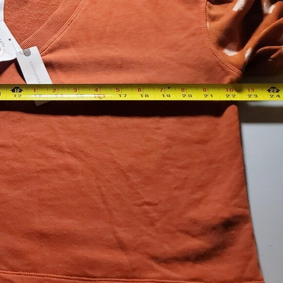 Daily Practice Anthropologie Top NWT Brown Motif Burnt Sienna Polka Dot Sz M - Picture 7 of 16